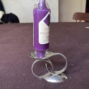 #Double spoon candle holder